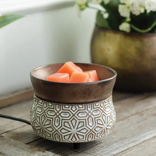 Réchaud CANDLE WARMERS® BRONZE GÉOMÉTRIQUE